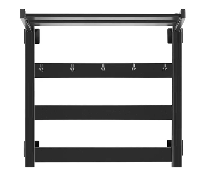 Полотенцесушитель Secado Комано 1 КСП, с крючками и полочкой , электрический L/R черный матовый, Выбрать размер: 40х60, Ориентация: левая