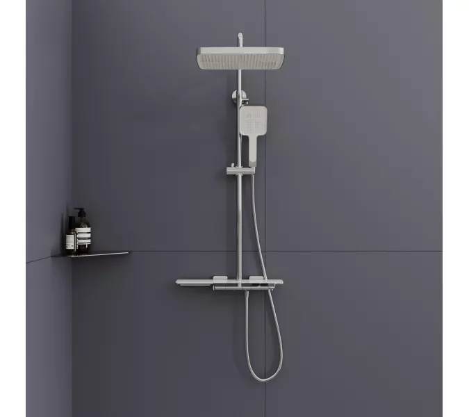 Душевая стойка  RGW SP-34 с термостатом, Выбрать цвет: Хром