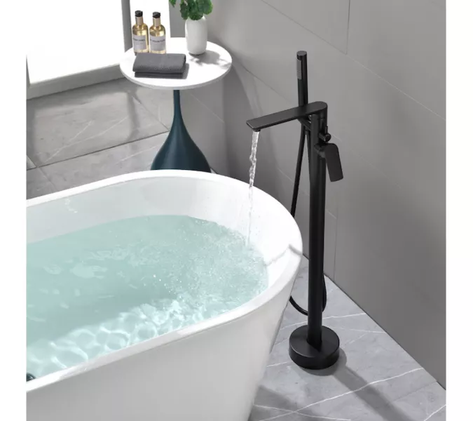 Напольный смеситель Frank F2066Black, Выбрать цвет: Черный матовый