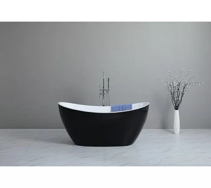 Ванна акриловая  Frank F6107 White/Black 170х75, Выбрать цвет: Белый / Черный, изображение 6