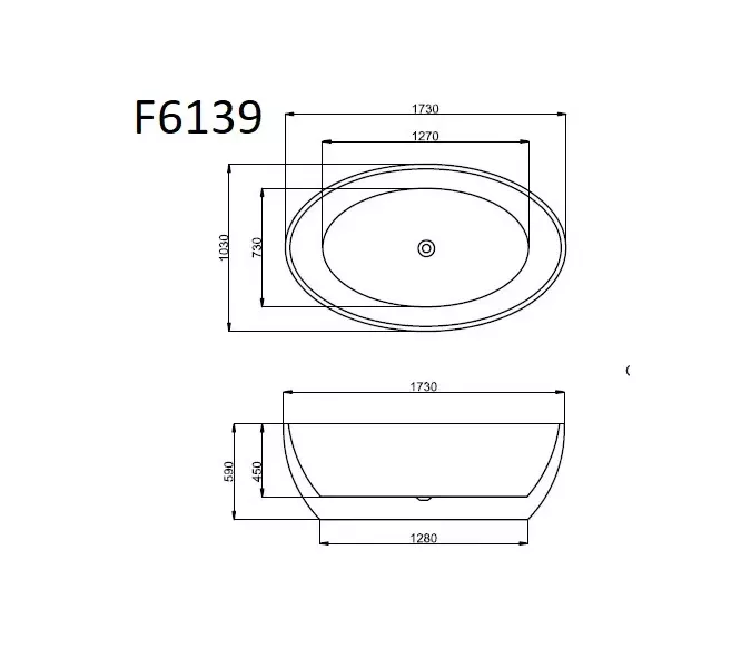Ванна акриловая Frank F6139 отдельностоящая, изображение 9
