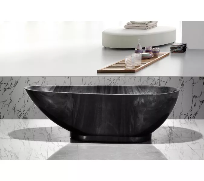 Ванна акриловая Frank F181 Обсидиан 180х85