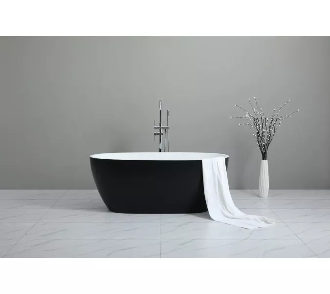 Ванна акриловая Frank F6123 White/Black  170х81, Выбрать цвет: Белый / Черный, изображение 5