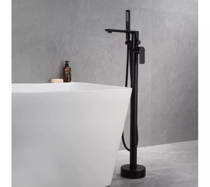 Напольный смеситель Frank F2066Black, Выбрать цвет: Черный матовый, изображение 3