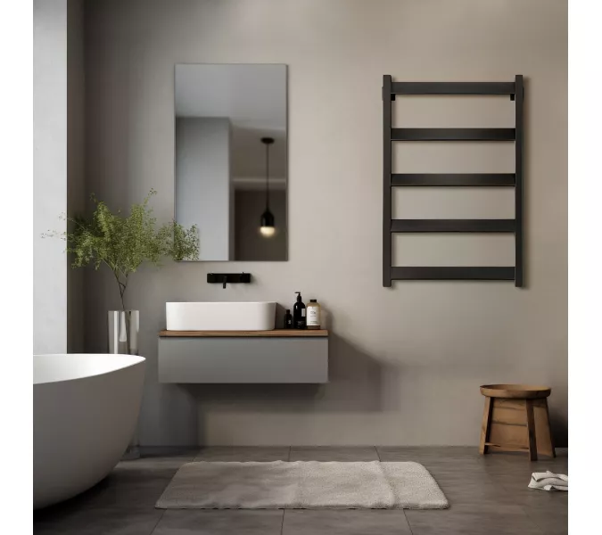 Полотенцесушитель Secado Комано Grado электрический L/R черный матовый, Выбрать размер: 40х60, Ориентация: левая, изображение 2