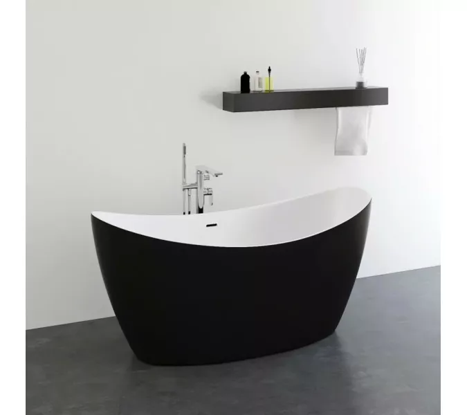 Ванна акриловая  Frank F6107 White/Black 170х75, Выбрать цвет: Белый / Черный, изображение 7