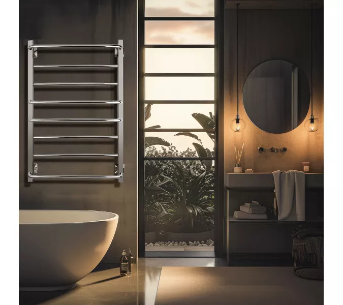 Полотенцесушитель Secado Модена 2 электрический L/R  хром, Выбрать размер: 40х60, Ориентация: левая, изображение 2