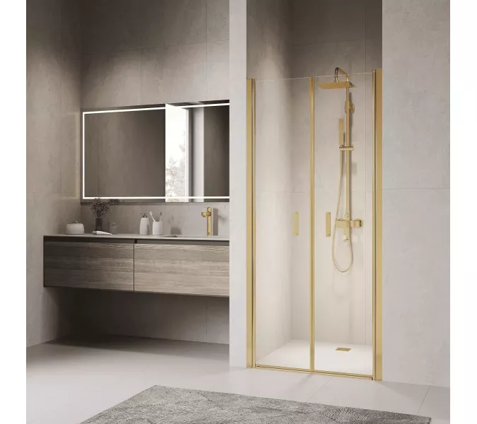 Душевая дверь RGW PA-104Gb, Цвет стекла: прозрачное, Цвет профиля (вариация): Золото, Выбрать размер: 100