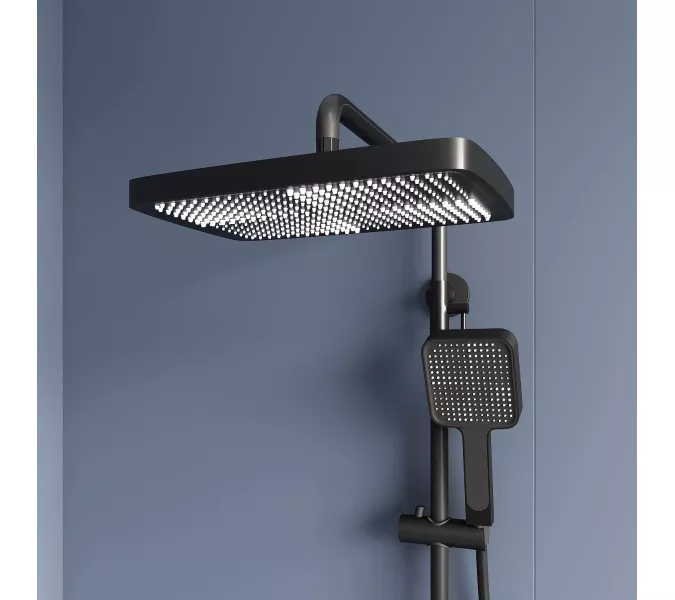 Душевая стойка RGW SP-34B с термостатом, Выбрать цвет: Черный, изображение 4