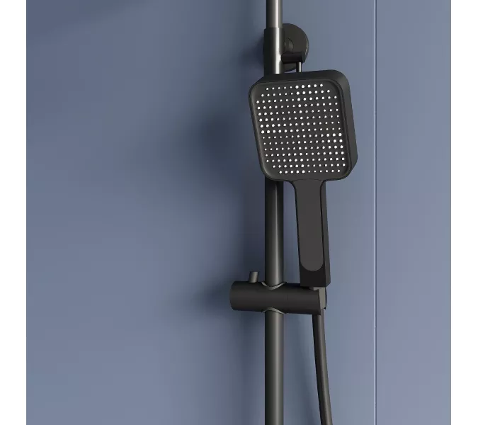 Душевая стойка RGW SP-34B с термостатом, Выбрать цвет: Черный, изображение 6