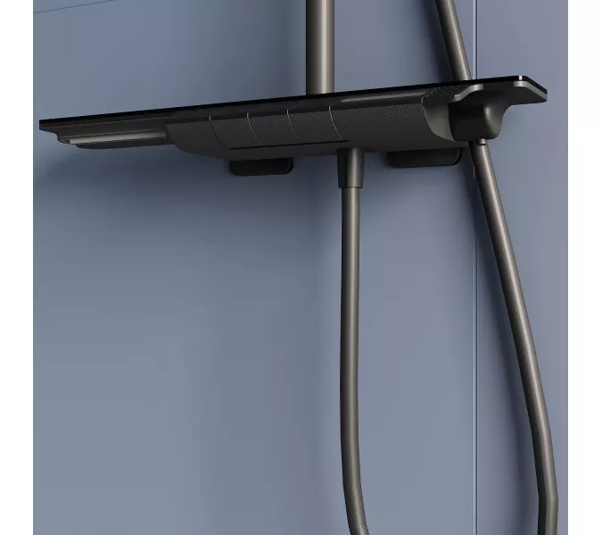 Душевая стойка RGW SP-34B с термостатом, Выбрать цвет: Черный, изображение 8