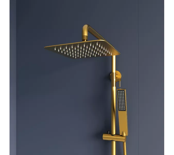 Душевая стойка  RGW SP-34G с термостатом, Выбрать цвет: Золото, изображение 4