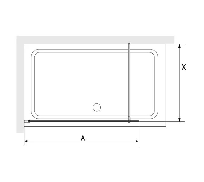 Душевая перегородка RGW WA-08GB  ребристое стекло, Цвет стекла: ребристое, Цвет профиля (вариация): Золото, Выбрать размер: 100, изображение 6