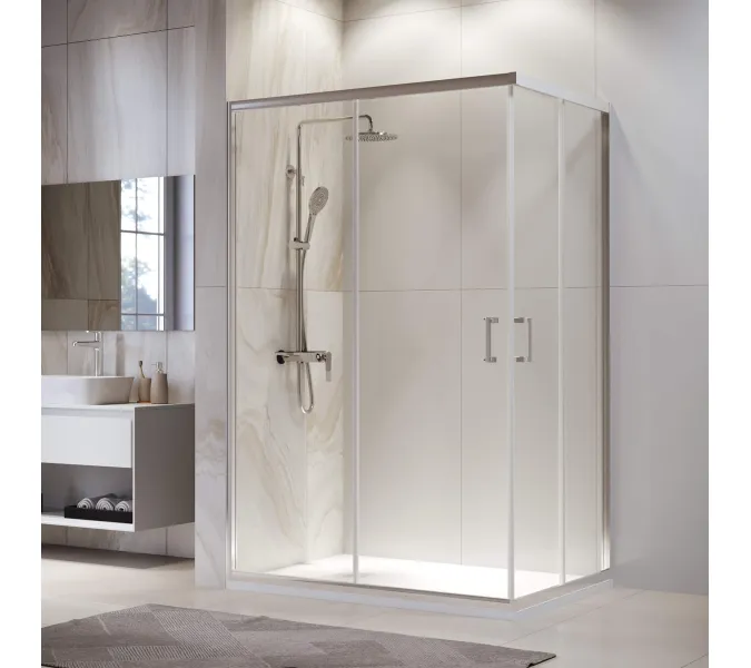 Душевой уголок RGW PA-246, Цвет стекла: прозрачное, Цвет профиля (вариация): Хром, Выбрать размер: 90x100