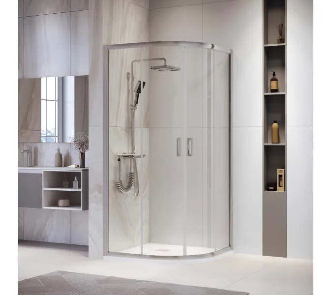 Душевой уголок RGW PA-52 хром, Цвет стекла: прозрачное, Цвет профиля (вариация): Хром, Выбрать размер: 100x100, изображение 2