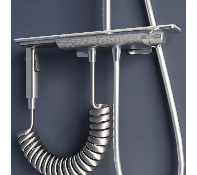 Душевая стойка RGW SP-35 с термостатом, Выбрать цвет: Хром, изображение 8