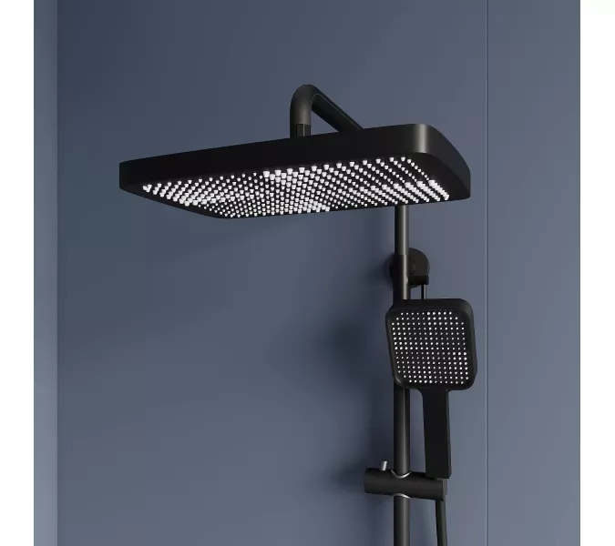 Душевая стойка RGW SP-35B с термостатом, Выбрать цвет: Черный, изображение 4