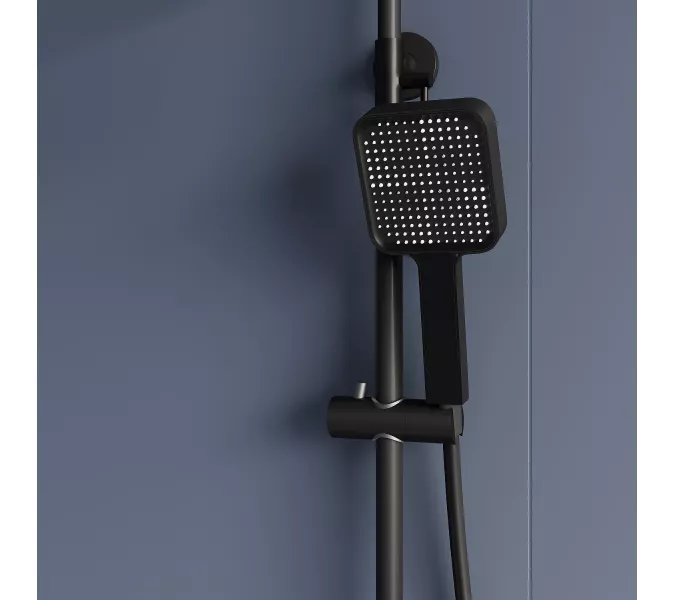 Душевая стойка RGW SP-35B с термостатом, Выбрать цвет: Черный, изображение 6