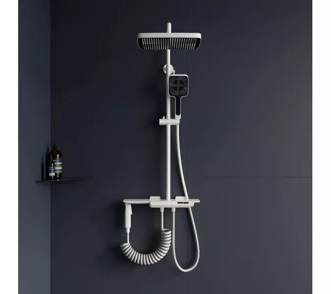 Душевая стойка RGW SP-35W с термостатом, Выбрать цвет: Белый, изображение 2