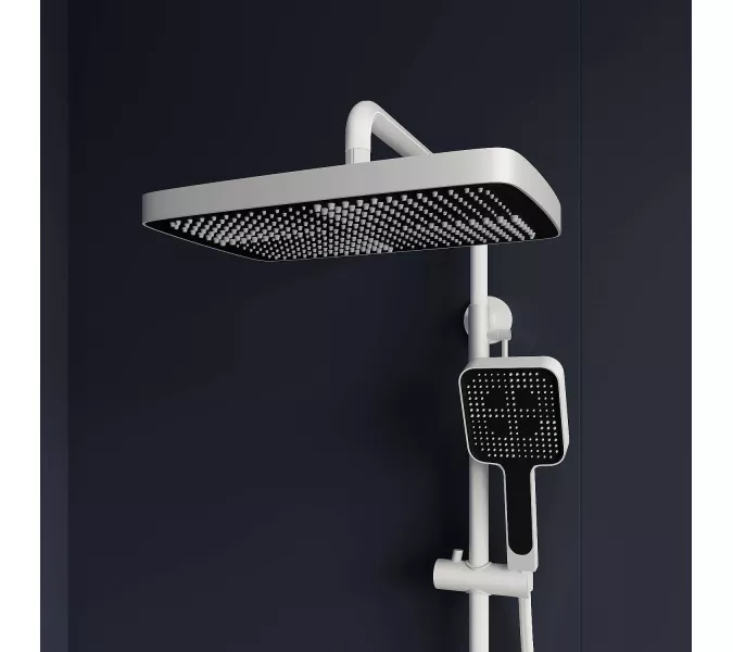 Душевая стойка RGW SP-35W с термостатом, Выбрать цвет: Белый, изображение 4