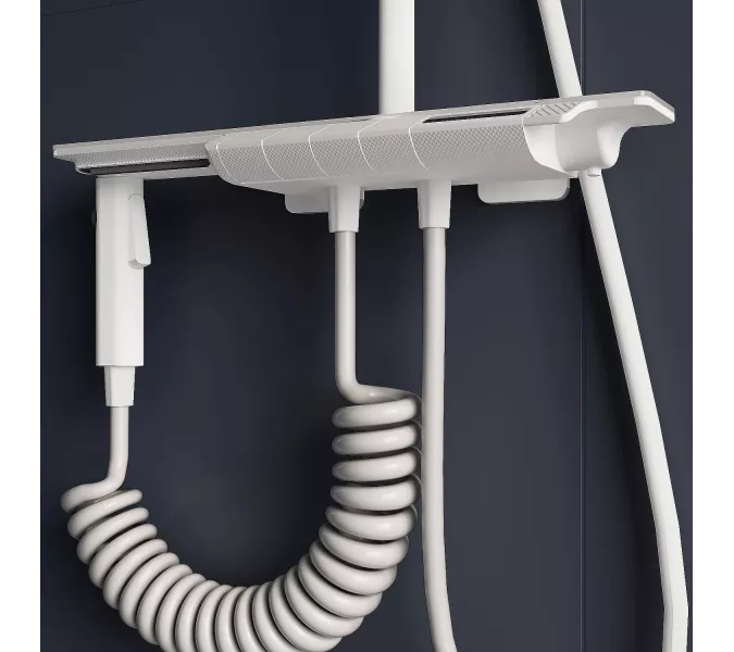 Душевая стойка RGW SP-35W с термостатом, Выбрать цвет: Белый, изображение 8