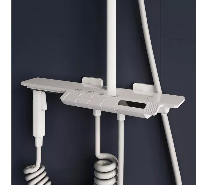 Душевая стойка RGW SP-35W с термостатом, Выбрать цвет: Белый, изображение 10