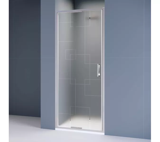 Душевая дверь  RGW SV-05 Хром/Matt Smart Line, Цвет стекла: матовое, Цвет профиля (вариация): Хром, Выбрать размер: 90