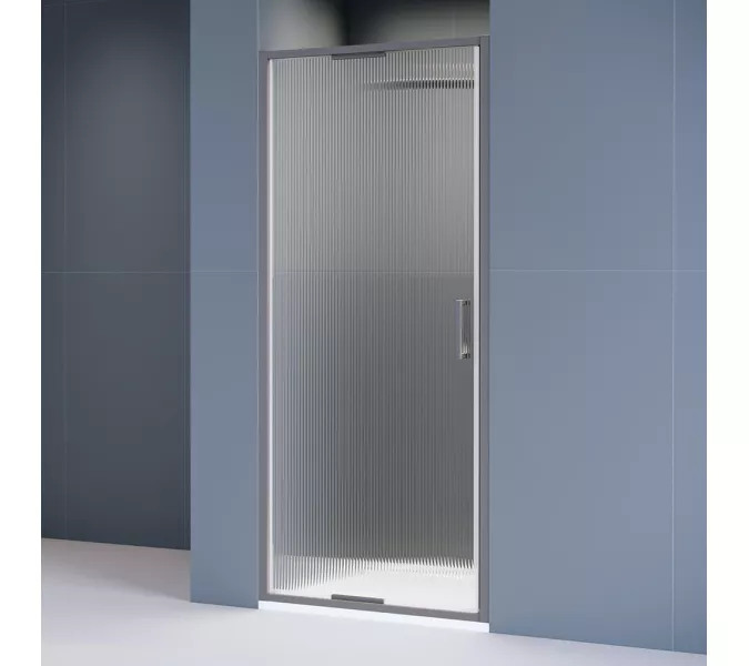 Душевая дверь RGW SV-05-Gr Серый/Ribbed, Цвет стекла: ребристое, Цвет профиля (вариация): Серый, Выбрать размер: 100