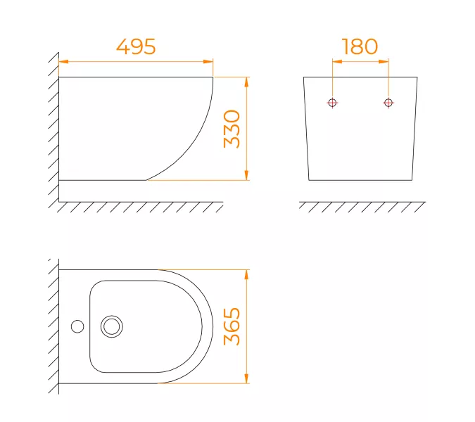Биде подвесное RGW SW-80, изображение 2