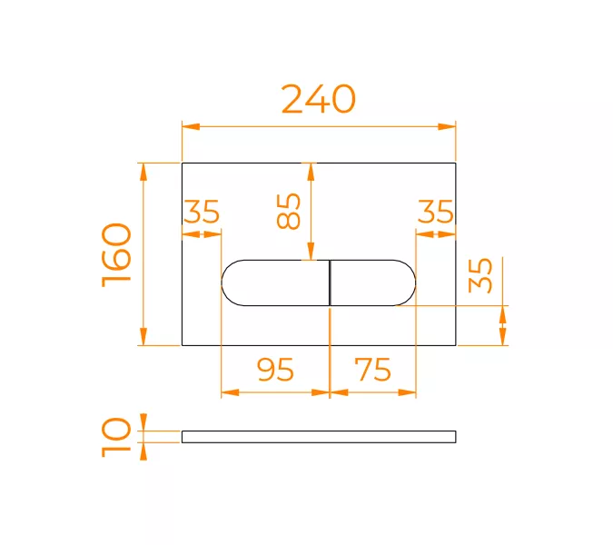 Кнопка слива RGW SWH-06W, изображение 2