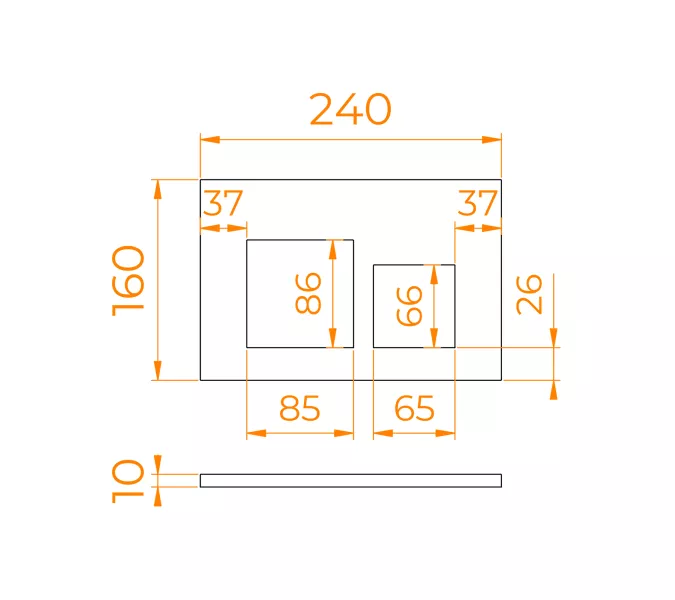 Кнопка слива RGW SWH-09B, Выбрать цвет: Чёрный, изображение 2