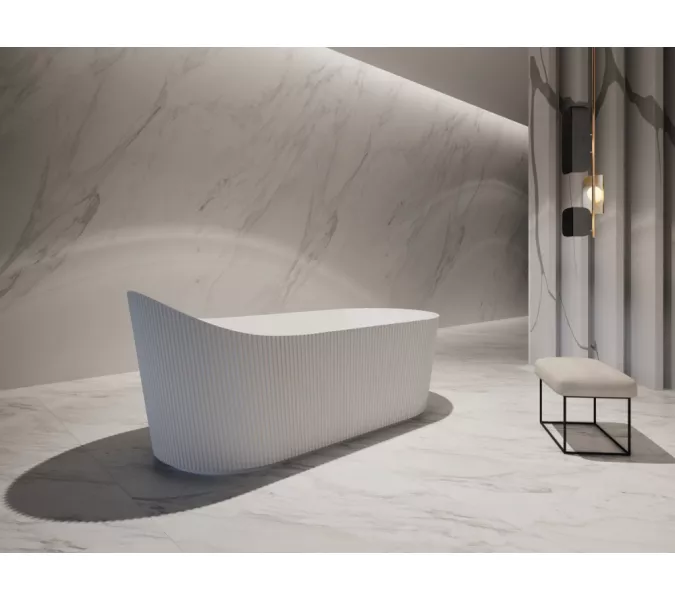 Акриловая ванна ABBER A170х80 белая матовая, изображение 10