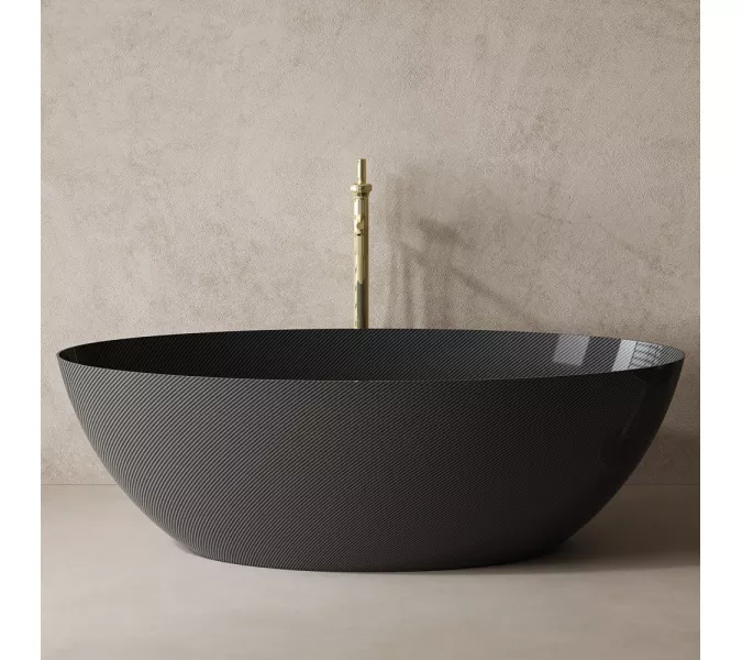 Карбоновая ванна ABBER Karbon AK9002-1.8 черная  180х85