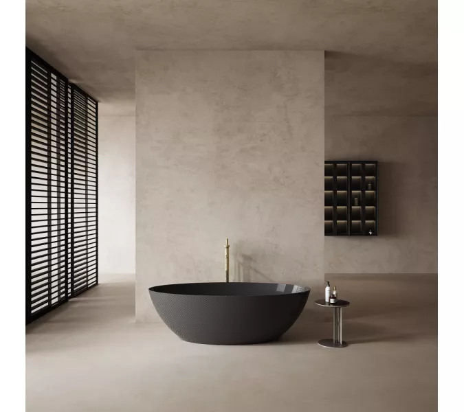 Карбоновая ванна ABBER Karbon AK9002-1.8 черная  180х85, изображение 2