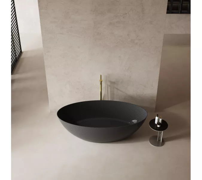 Карбоновая ванна ABBER Karbon AK9002-1.8 черная  180х85, изображение 3