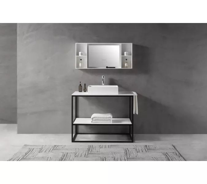 Консоль под раковину ABBER Stein AS2631 напольная, белая матовая, изображение 2