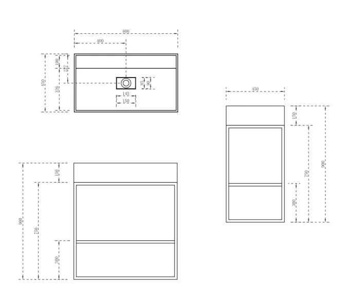 Консоль с раковиной ABBER Stein AS2630 напольная, белая матовая, изображение 4
