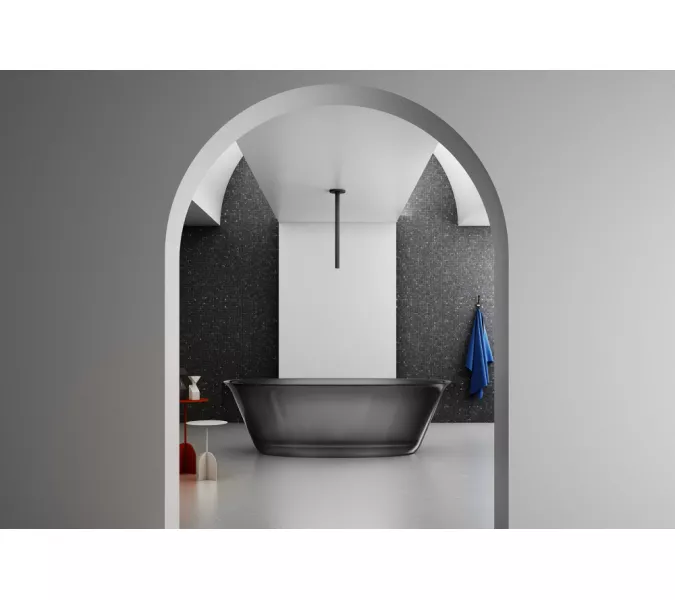 Ванна из полиэфирной смолы  ABBER Kristall AT9707Onyx черная прозрачная, изображение 4