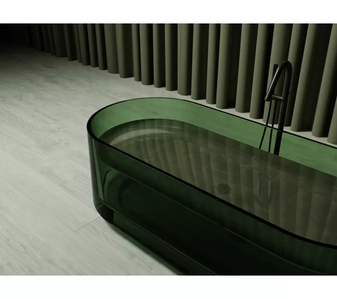 Ванна из полиэфирной смолы  ABBER Kristall AT9708Emerald зеленая прозрачная, Выбрать цвет: Зеленый, изображение 5