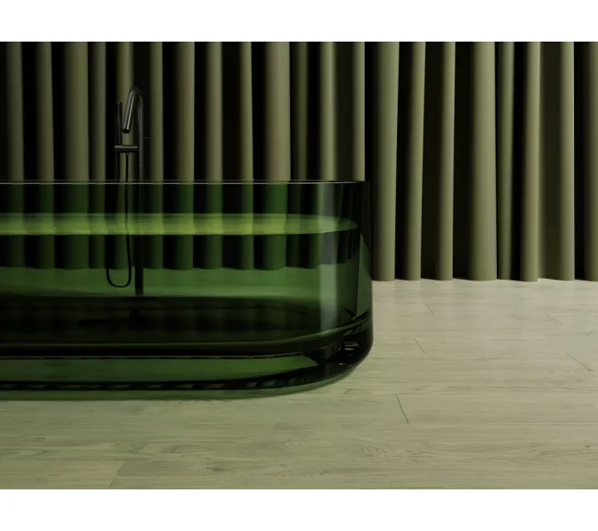 Ванна из полиэфирной смолы  ABBER Kristall AT9708Emerald зеленая прозрачная, Выбрать цвет: Зеленый, изображение 6