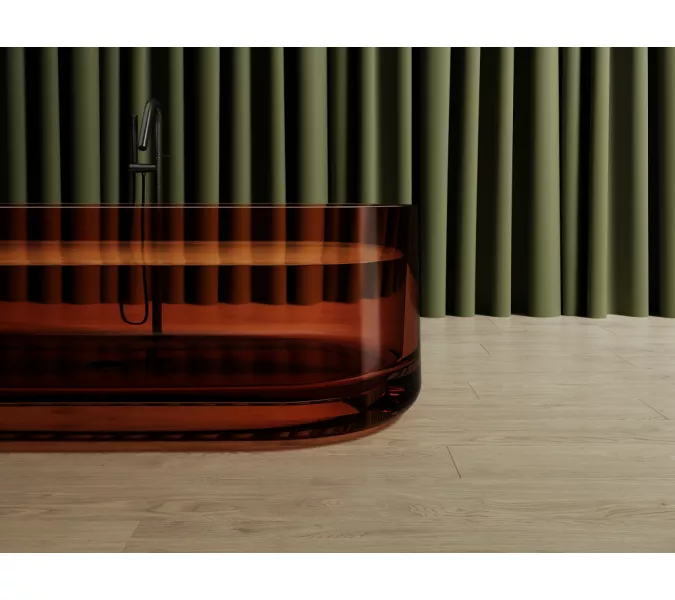 Ванна из полиэфирной смолы ABBER Kristall AT9708Opal коричневая прозрачная, Выбрать цвет: Коричневый, изображение 6