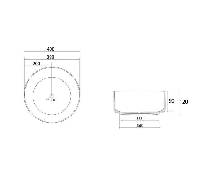 Раковина накладная ABBER Bequem AC2109MW белая матовая, Выбрать цвет: Белый матовый, изображение 4