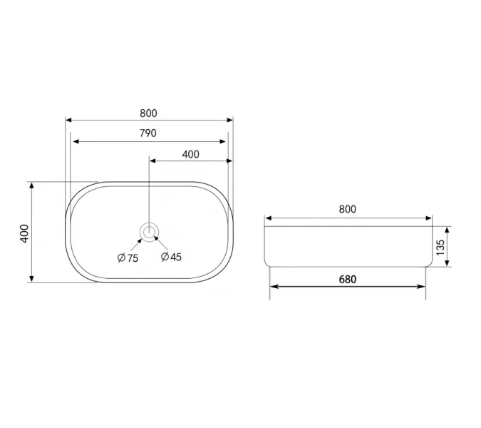 Раковина накладная ABBER Bequem AC2110MW белая матовая, Выбрать цвет: Белый матовый, изображение 4