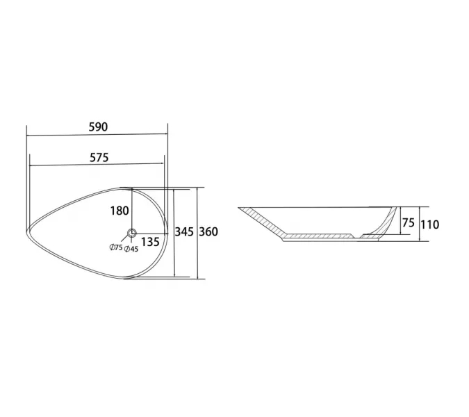 Раковина накладная ABBER Bequem AC2117MB черная матовая, Выбрать цвет: Чёрный, изображение 2