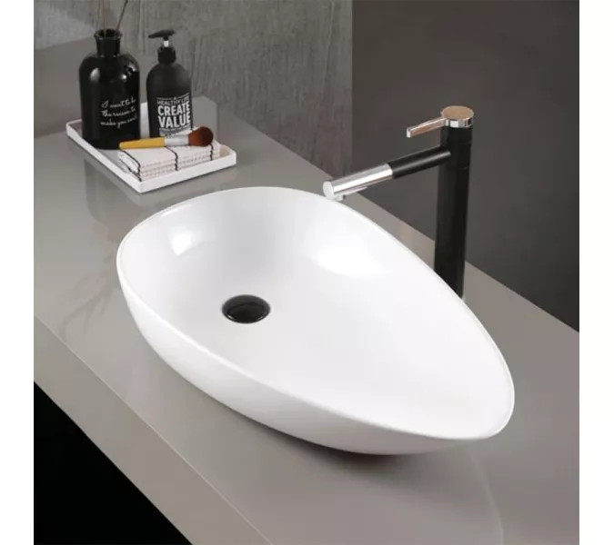 Раковина накладная ABBER Bequem AC2117MW белая матовая, Выбрать цвет: Белый матовый, изображение 3