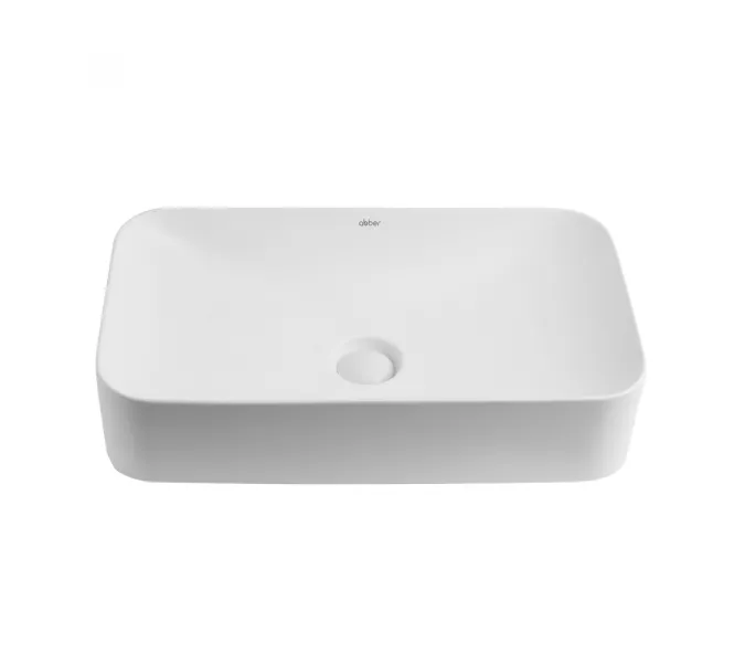 Раковина накладная ABBER Rechteck AC2204MW белая матовая, Выбрать цвет: Белый матовый, изображение 2