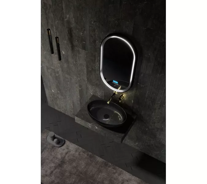 Раковина накладная карбоновая ABBER Karbon AK2041 черная, изображение 2