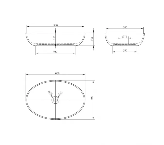 Раковина накладная карбоновая ABBER Karbon AK2041 черная, изображение 5