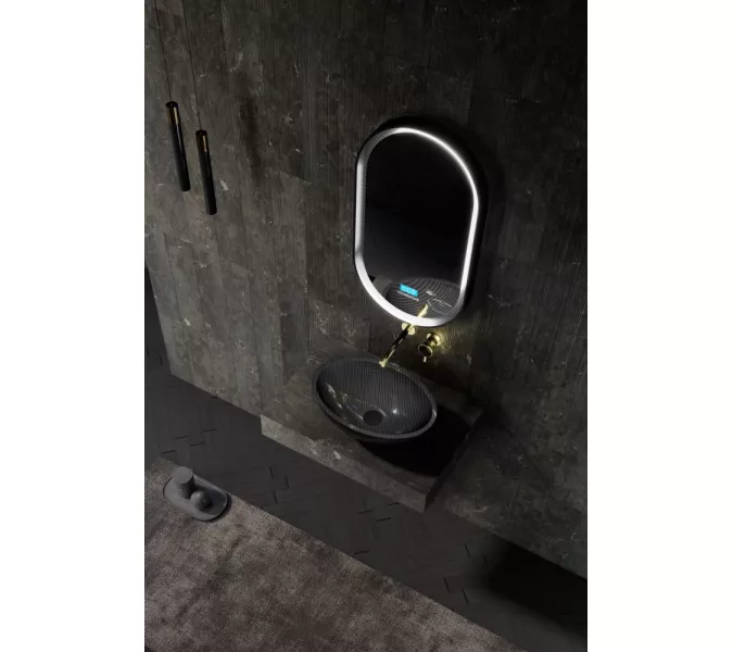 Раковина накладная карбоновая ABBER Karbon AK2042 черная, изображение 2