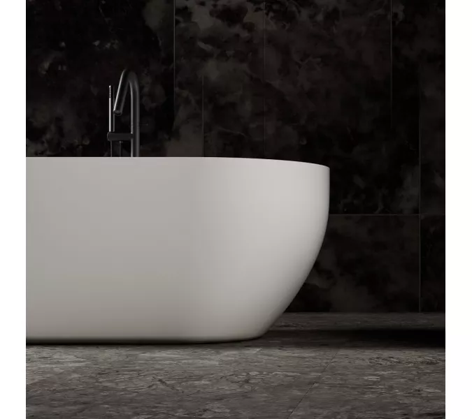 Ванна из искусственного камня ABBER Stein AS9613 белая матовая, Выбрать размер: 160х75, изображение 9